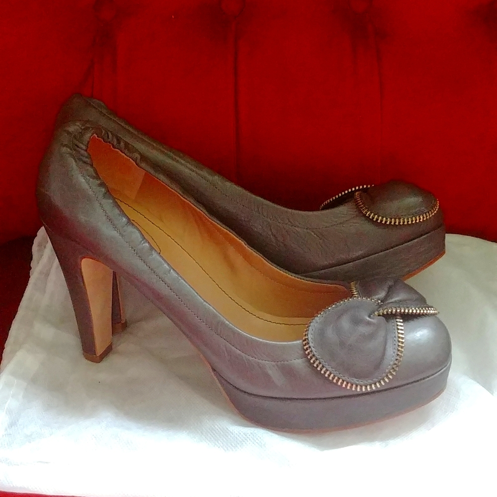 See by Chloe Grey Bow Heels 40/9